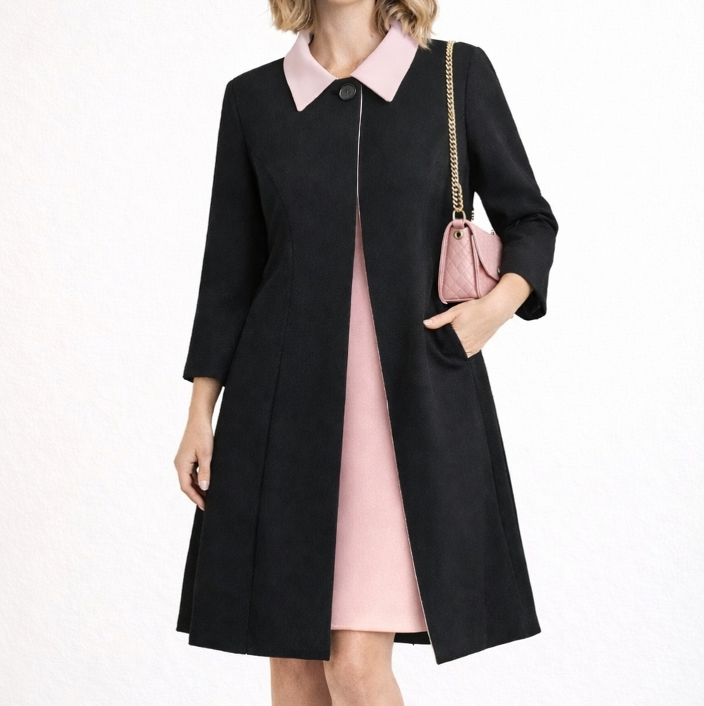 90s Vintage BYER TOO! Elegant Black and Pink Blazer